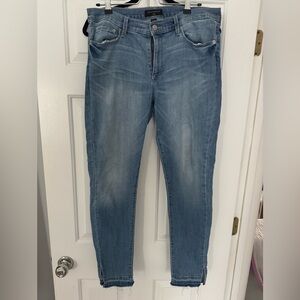 Banana republic jeans, distressed hem